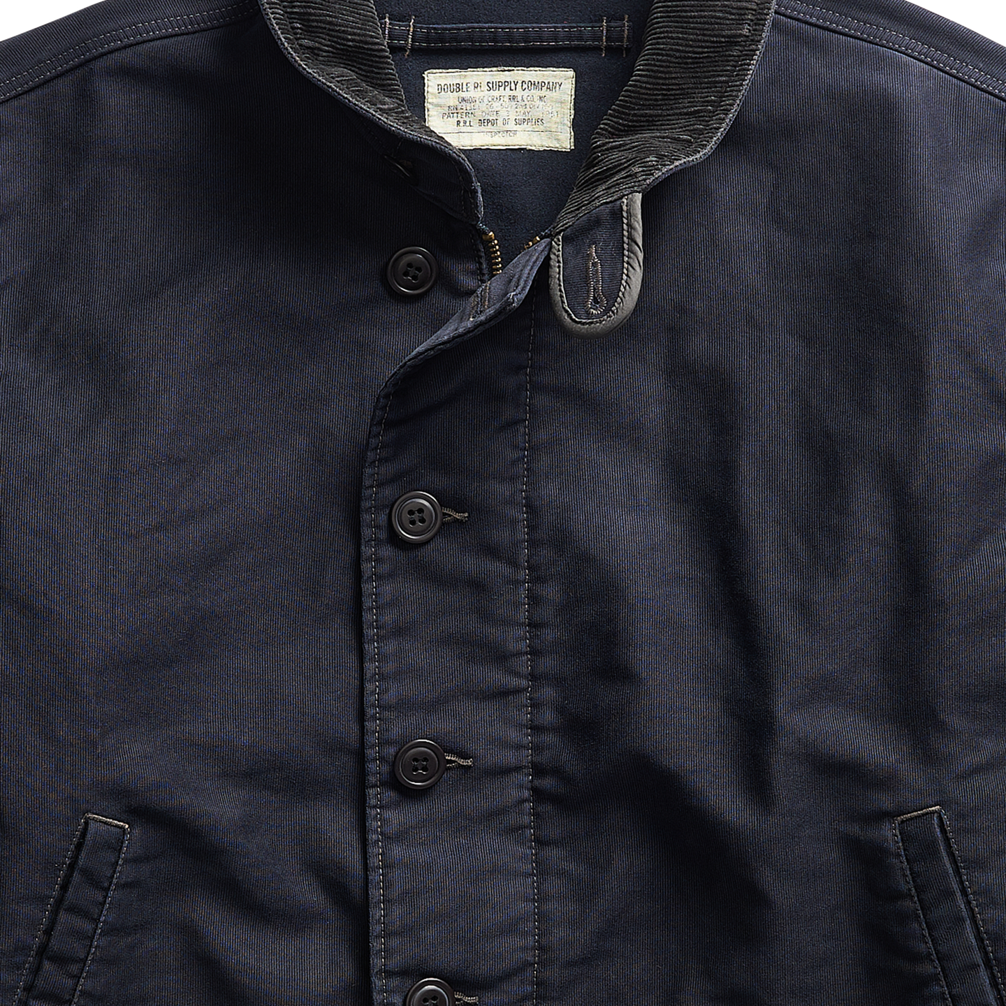 Мужская куртка Ralph Lauren Corduroy-Collar Cotton Deck, цвет: Тёмный тёмно-синий — фото 2