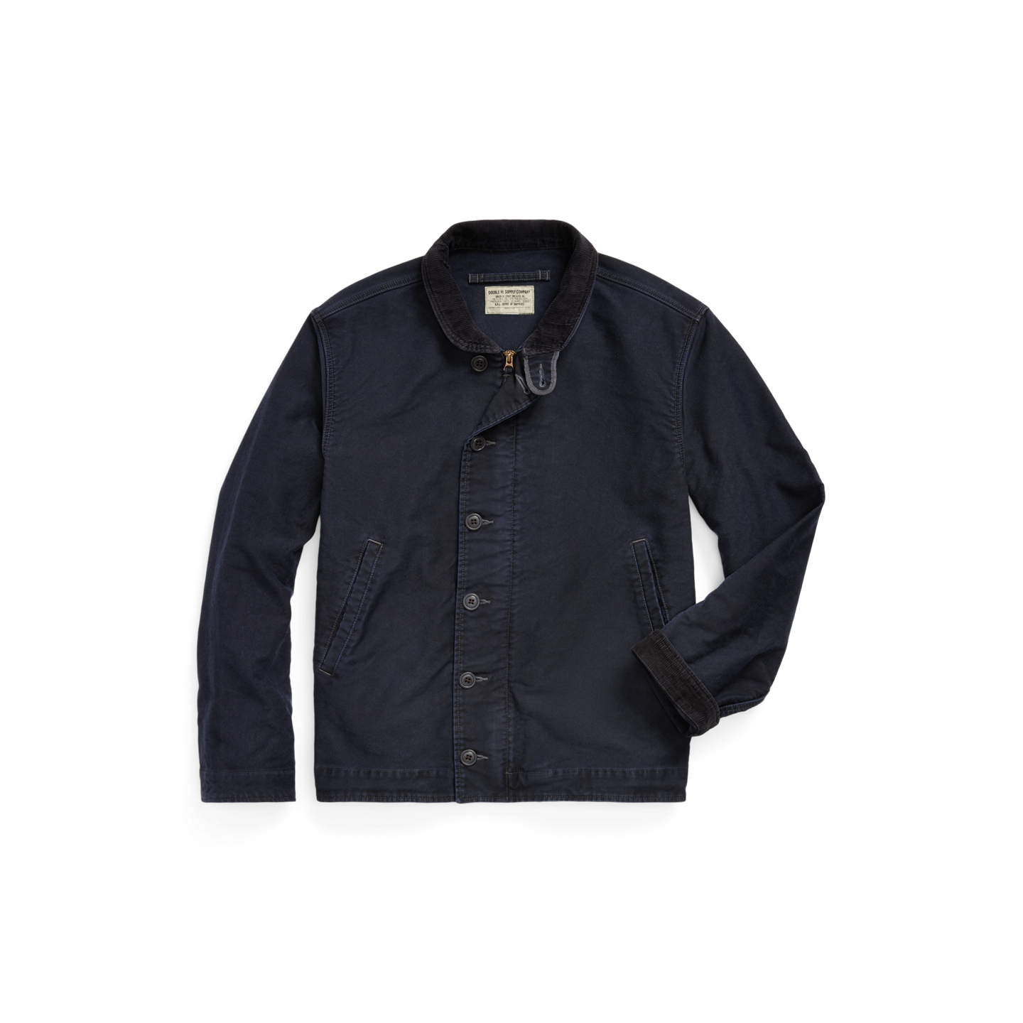 Мужская куртка Ralph Lauren Corduroy-Collar Cotton Deck, цвет: Тёмный тёмно-синий — фото 5