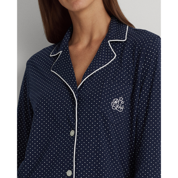 Polka-Dot Cotton Sleep Shirt