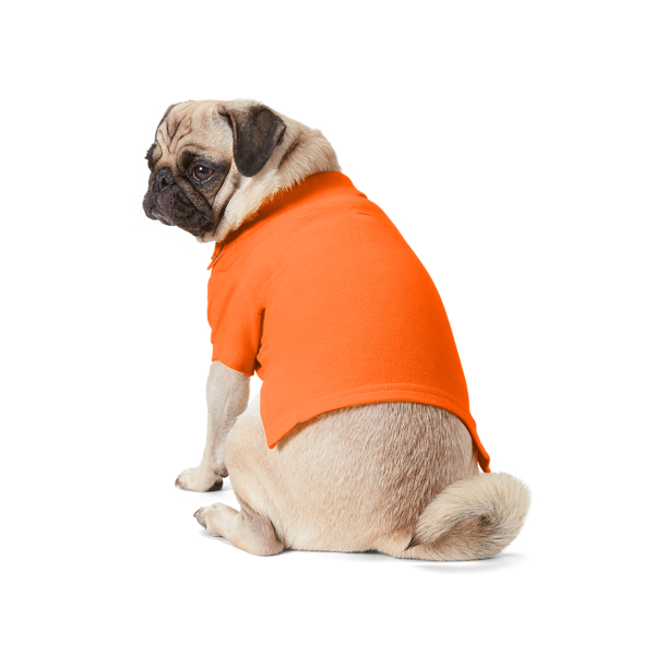 Sailing Orange Cotton Mesh Dog Polo Shirt Ralph Lauren Pet 2