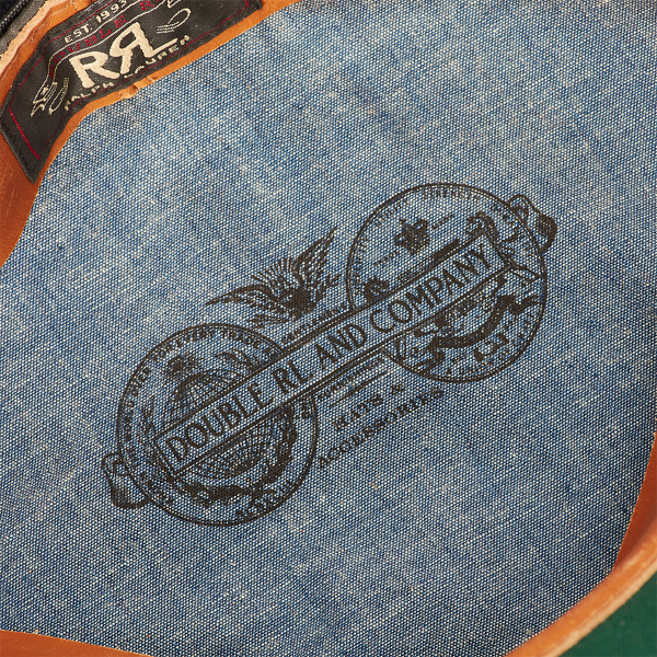 Navy Leather-Trim Wool-Blend Cap RRL 3