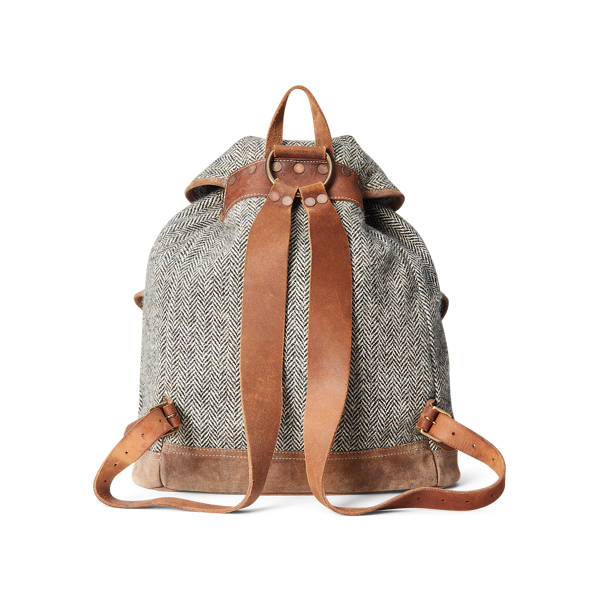 Black/Cream/Tan Harris Tweed&amp;#174 Rucksack RRL 3