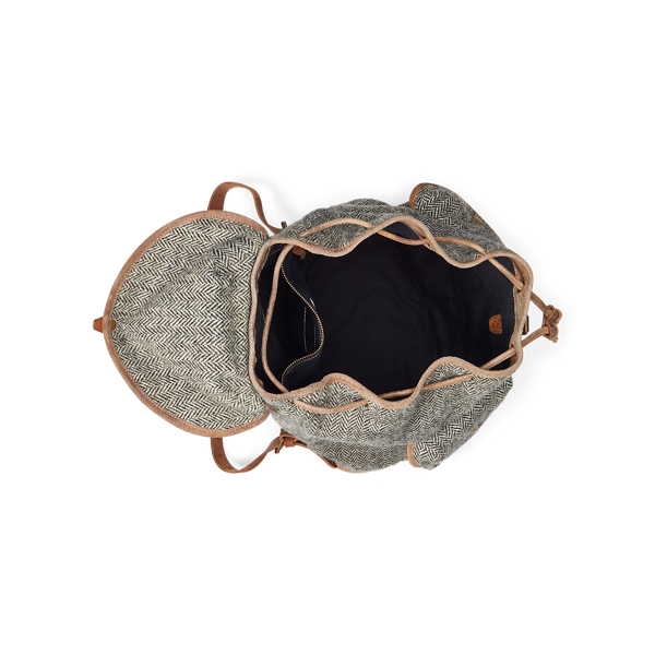 Black/Cream/Tan Harris Tweed&amp;#174 Rucksack RRL 4