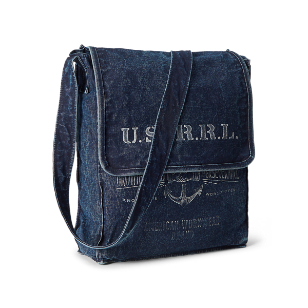 Indigo Indigo Canvas Messenger Bag RRL 2