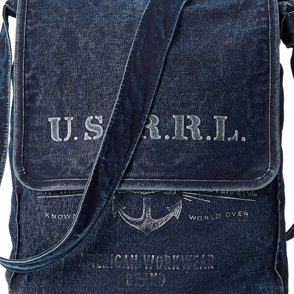 Indigo Indigo Canvas Messenger Bag RRL 5