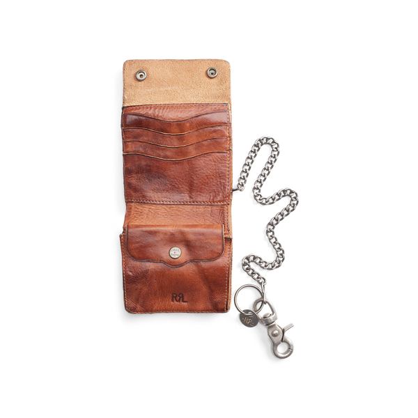 Tumbled Leather Chain Wallet for Men | Ralph Lauren