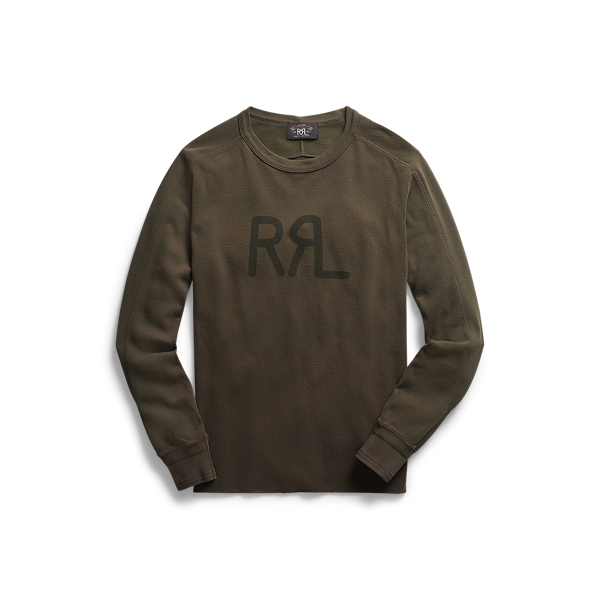 Logo Waffle-Knit Cotton Crewneck
