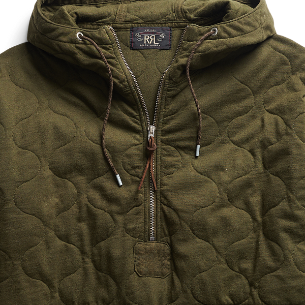 Quilted Cotton Jersey Hoodie