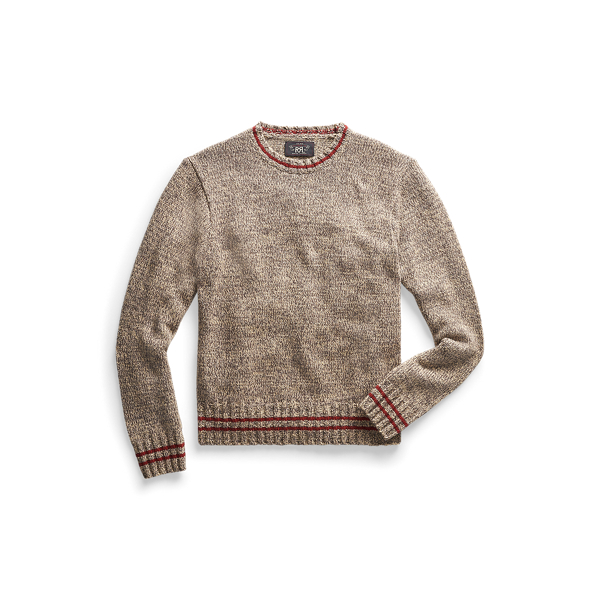 Melierter Rundhalspullover mit Wolle RRL in 1