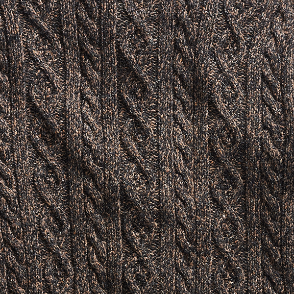 Black/Brown Marled Aran-Knit Wool-Blend Cardigan RRL 4