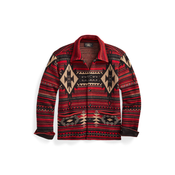 Wool-Blend Jacquard Workshirt Sweater RRL in 1