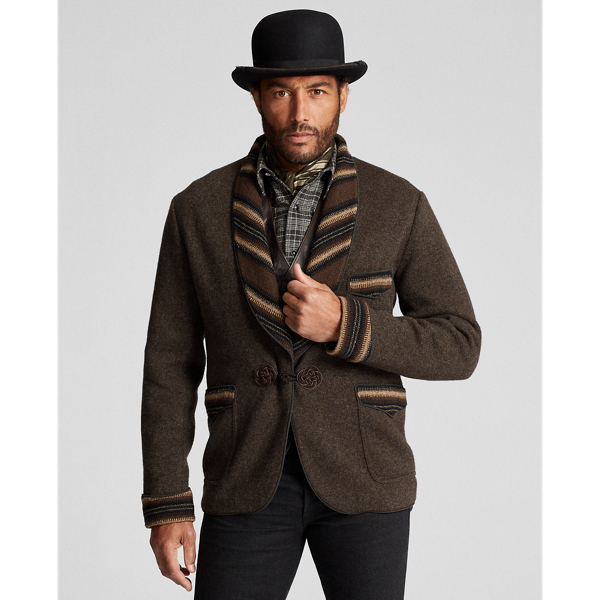 Brown Melange Smoking Jacket Jumper RRL 3