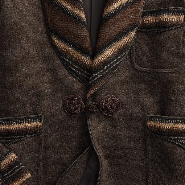 Brown Melange Smoking Jacket Jumper RRL 6