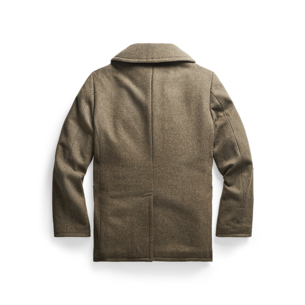 Olive Wool Twill Peacoat RRL 2