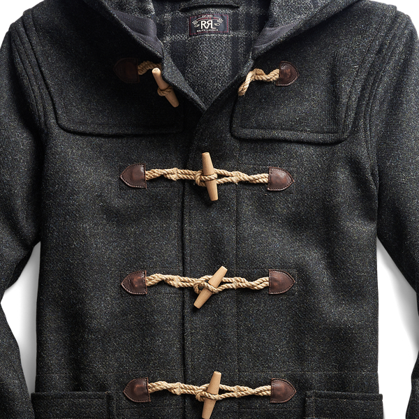 Charcoal Double-Faced Wool Duffel Coat RRL 3
