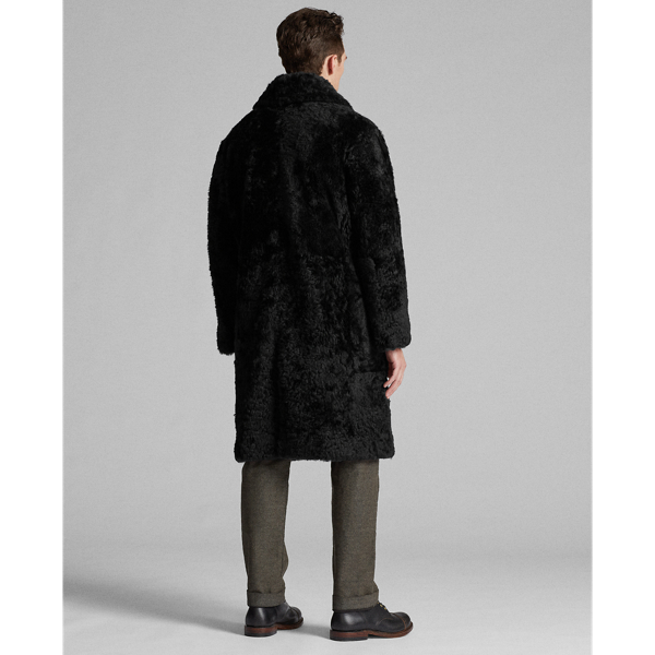 Black Limited-Edition Shearling Coat RRL 4