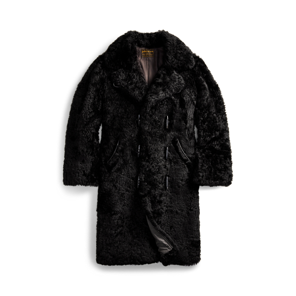 Black Limited-Edition Shearling Coat RRL 2