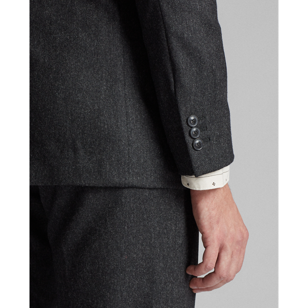 Charcoal Wool Flannel Suit Jacket RRL 6
