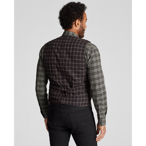 Black Hand-Tooled Leather Gilet RRL 4