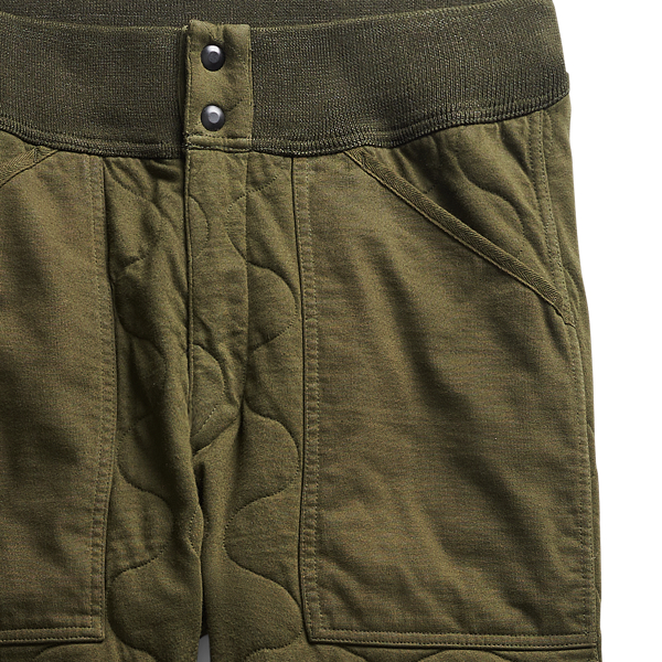 Green Quilted Jersey Drawstring Trouser RRL 3