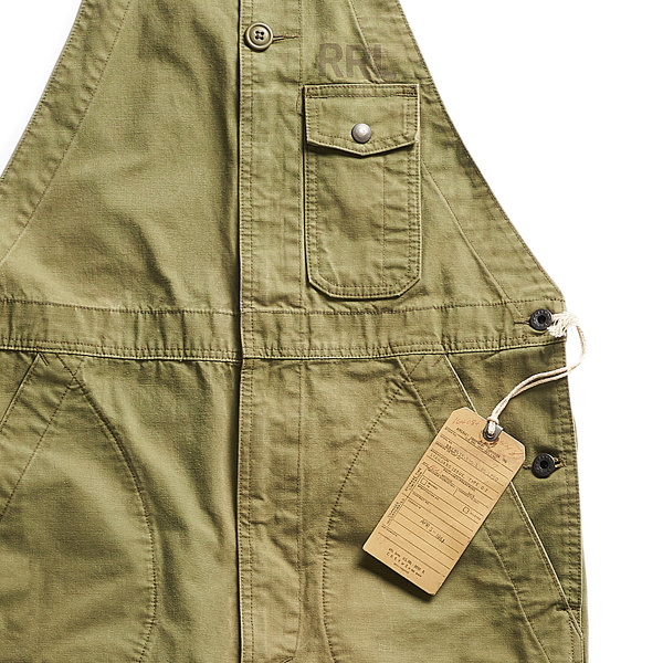 Faded Olive Surplus Canvas Overall RRL 4