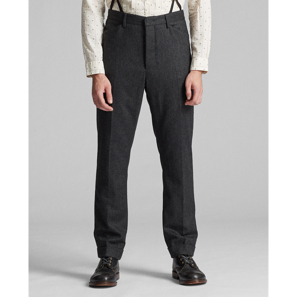 Charcoal Slim Fit Wool Flannel Suit Trouser RRL 3