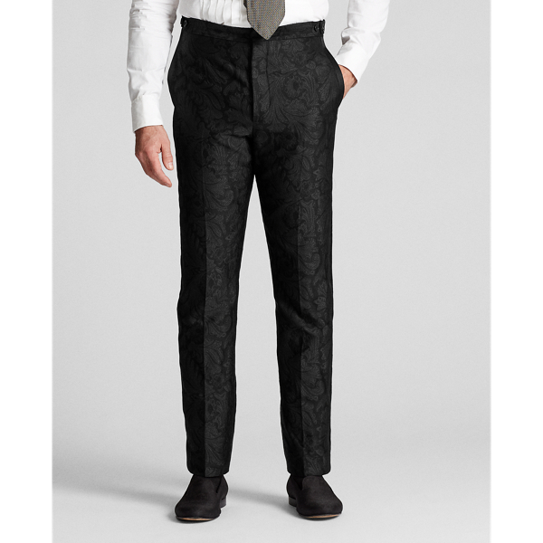 Black Slim Fit Jacquard Tuxedo Trouser RRL 3