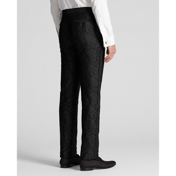 Black Slim Fit Jacquard Tuxedo Trouser RRL 4