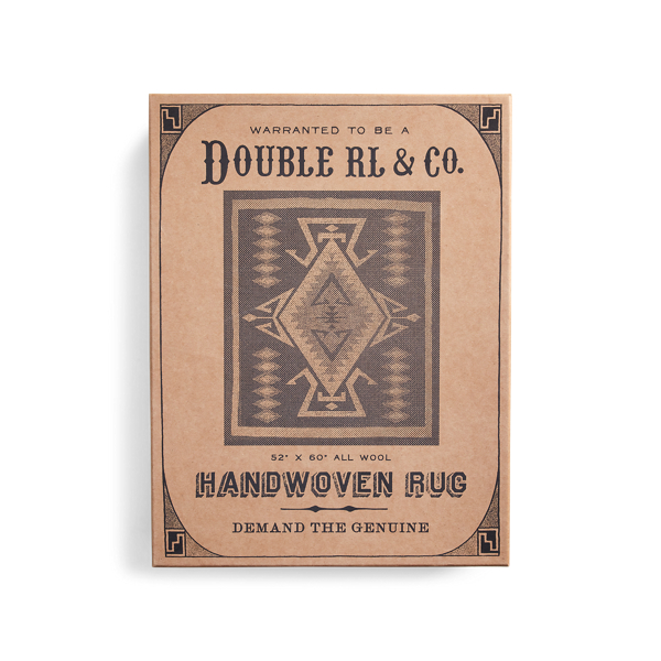 Black/Cream Handwoven Jacquard Rug RRL 3