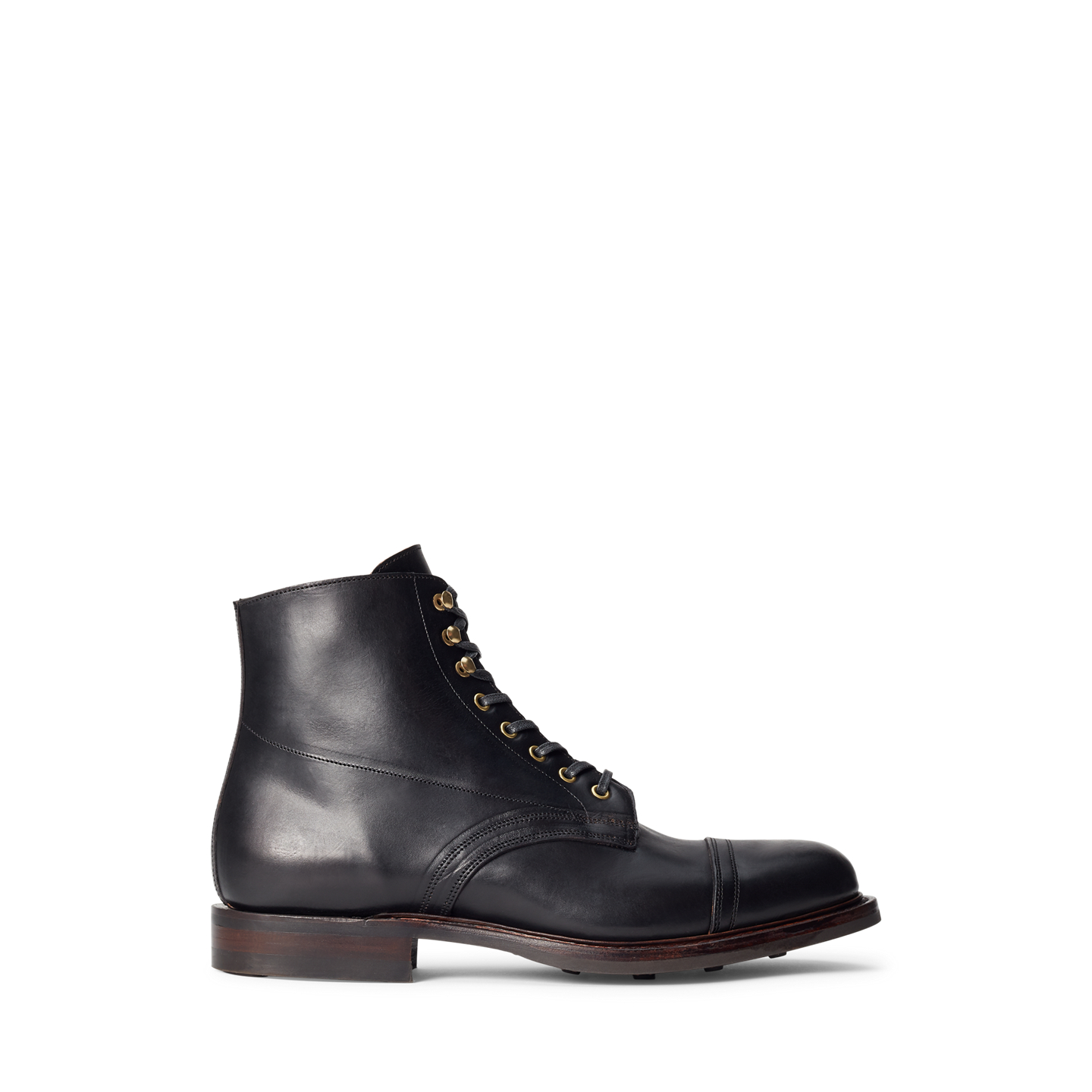 Мужские ботинки Ralph Lauren Hand-Burnished Leather, цвет: Чёрный — фото 3
