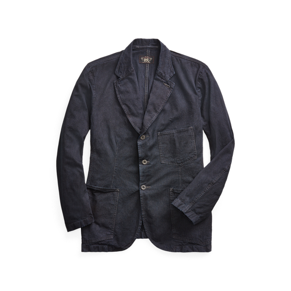 Indigo Striped Sport Coat RRL em 1