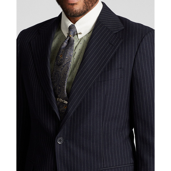 Navy/White Pinstripe Wool Suit Jacket RRL 5