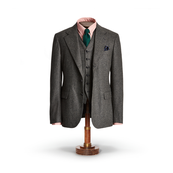 Grey Striped Flannel Suit Jacket RRL 2
