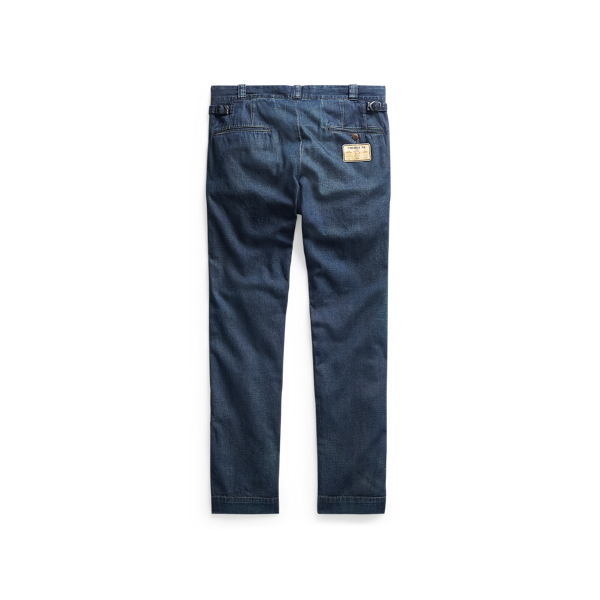 Hartville Wash Pleated Indigo Twill Pant RRL 2