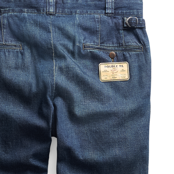 Hartville Wash Pleated Indigo Twill Pant RRL 4