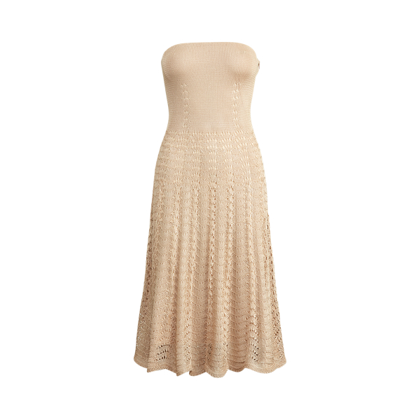 Pointelle Cocktail Dress Ralph Lauren Collection em Natural 2