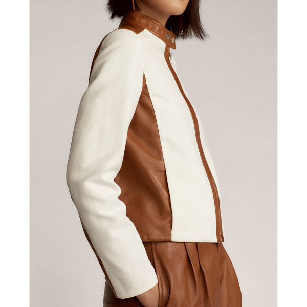 Toffee Kaela Reversible Moto Jacket Ralph Lauren Collection 5