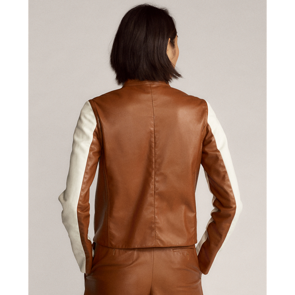 Toffee Kaela Reversible Moto Jacket Ralph Lauren Collection 6