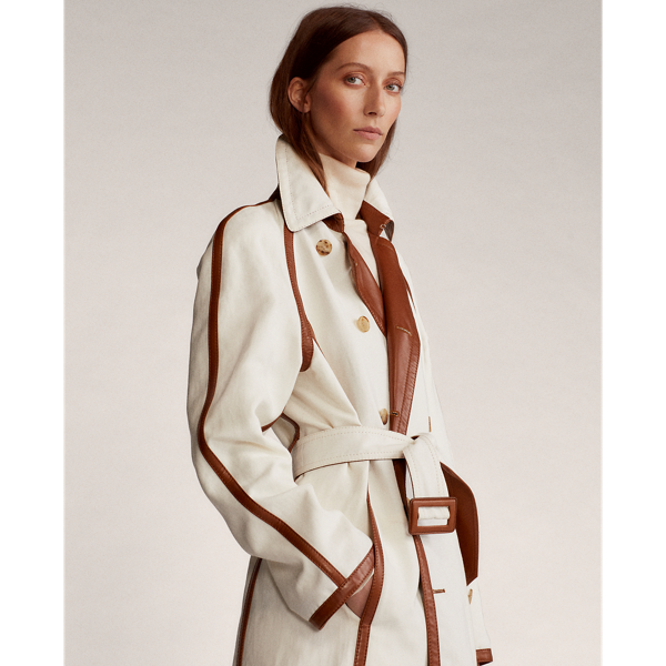 Cream Kerin Trench Coat Ralph Lauren Collection 4