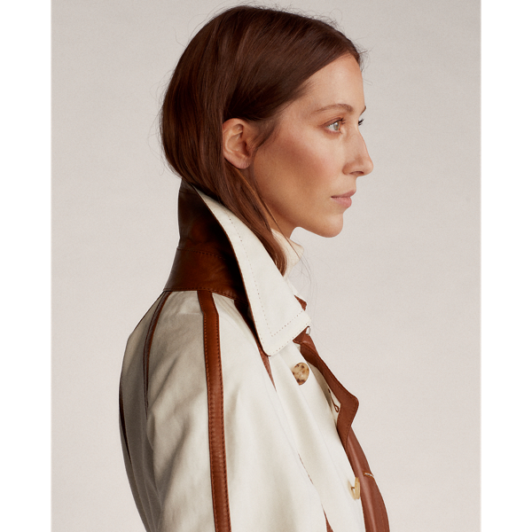 Cream Kerin Trench Coat Ralph Lauren Collection 5