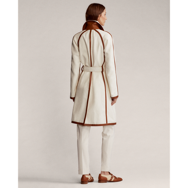 Cream Kerin Trench Coat Ralph Lauren Collection 6