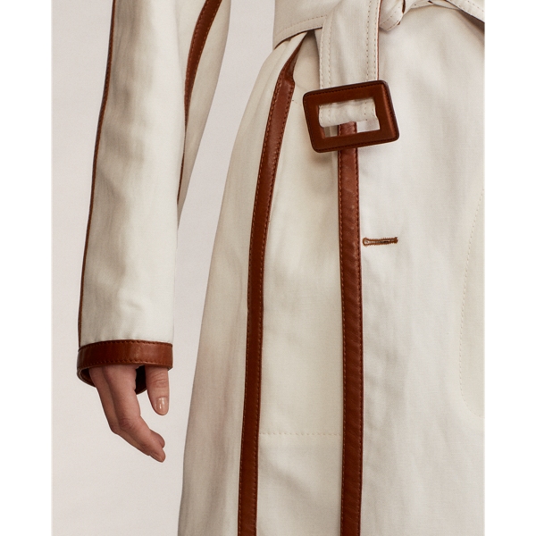 Cream Kerin Trench Coat Ralph Lauren Collection 7
