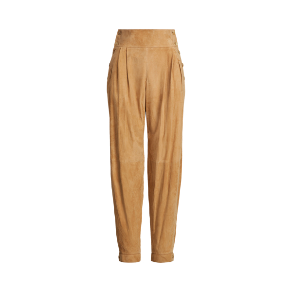 Tan Natalie Lamb-Suede Trouser Ralph Lauren Collection 2