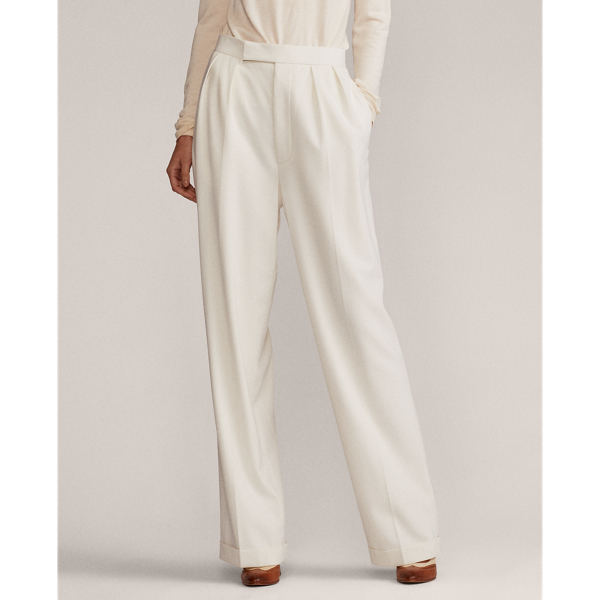 Cream Christa Wool Crepe Trouser Ralph Lauren Collection 4