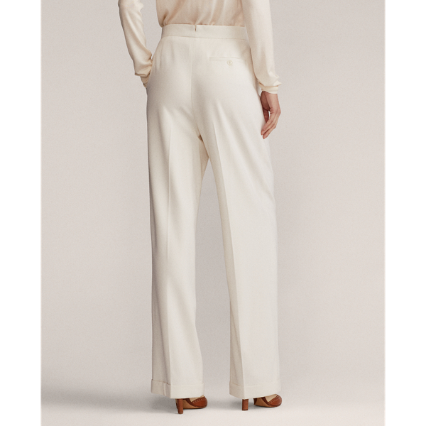 Cream Christa Wool Crepe Trouser Ralph Lauren Collection 6