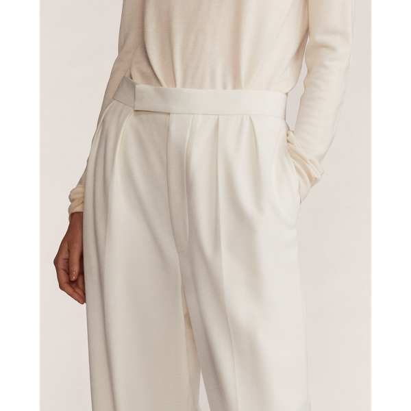 Cream Christa Wool Crepe Trouser Ralph Lauren Collection 7