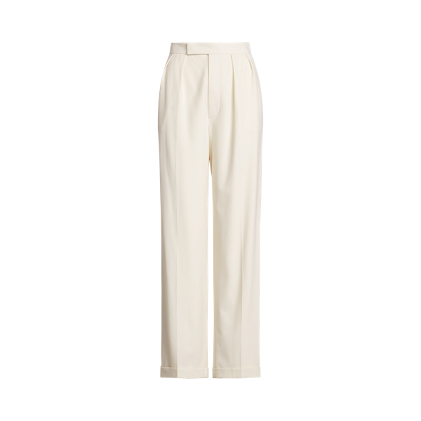 Cream Christa Wool Crepe Trouser Ralph Lauren Collection 2