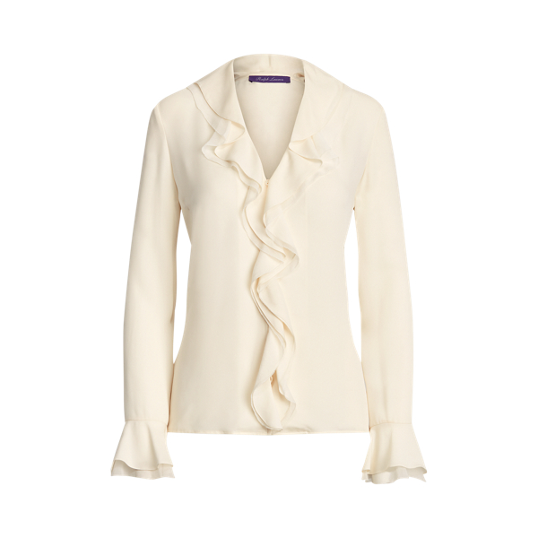 Madelyn Silk Georgette Shirt Ralph Lauren Collection 1