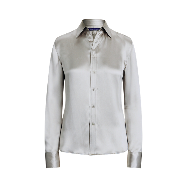 Woodson Silk Satin Shirt Ralph Lauren Collection 1