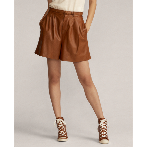 Toffee Glenn Lambskin Short Ralph Lauren Collection 4